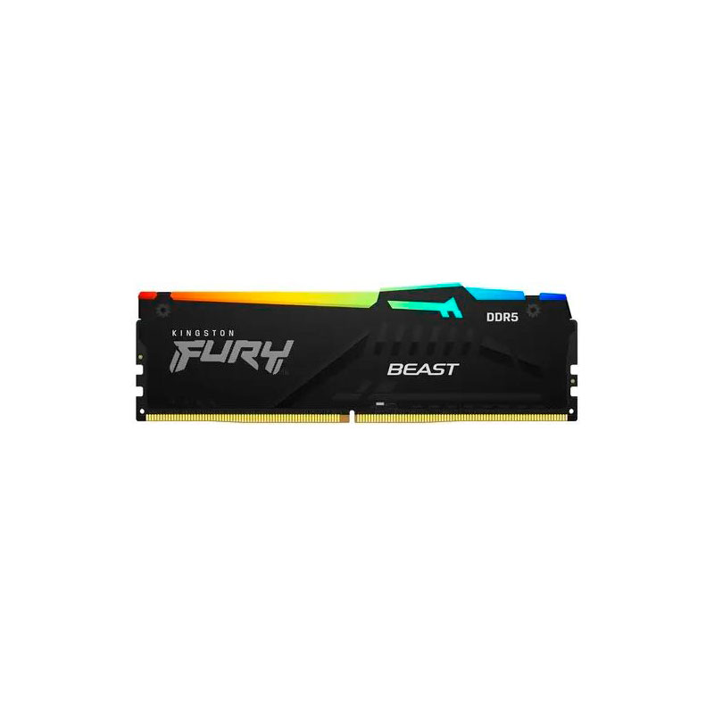 Модуль памяти Kingston Fury Beast Black RGB XMP DDR5 DIMM 5200Mhz PC41600 CL40 - 32Gb KF552C40BBA-32 оперативная память kingston ddr4 64gb 4x16gb 3200mhz fury renegade black kf432c16rb12k4 64