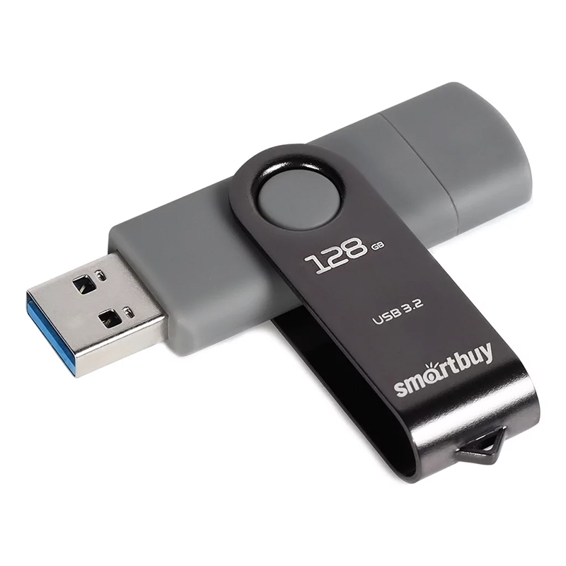 USB Flash Drive 128Gb - SmartBuy Twist Dual SB128GB3DUOTWK usb flash drive smartbuy v cut usb 2 0 32gb silver sb32gbvc s