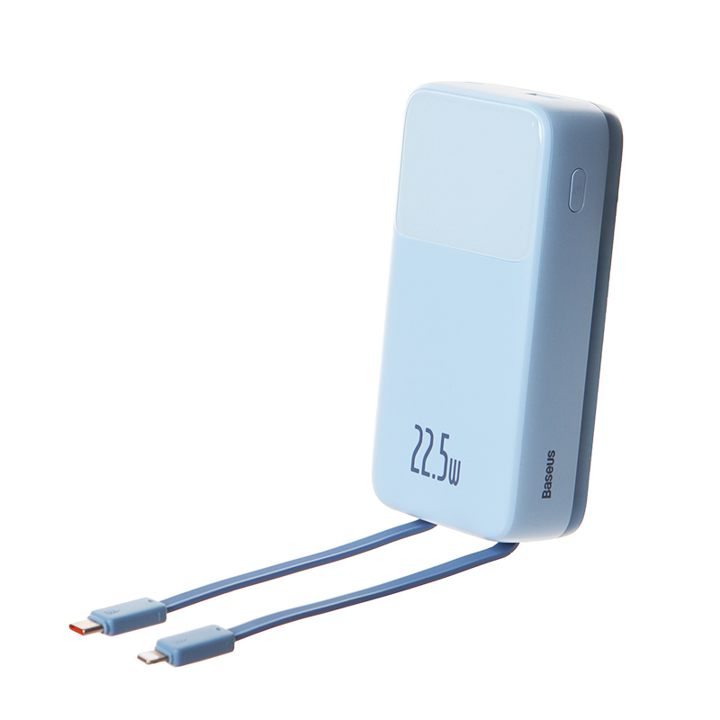 цена Внешний аккумулятор Baseus Power Bank OS Comet Series Dual-Cable Digital 20000mAh 22.5W Blue PPMD020103