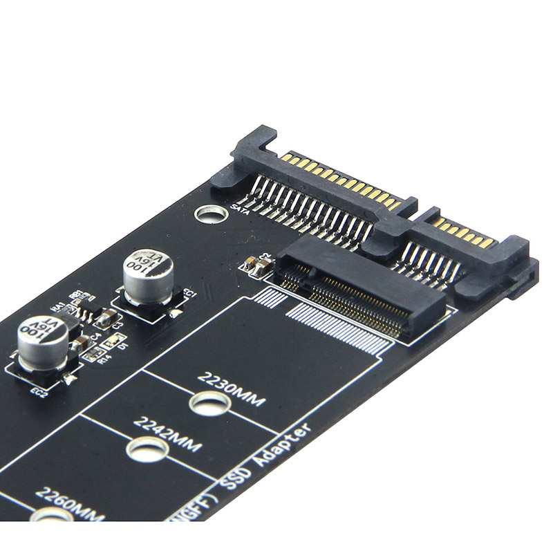 Адаптер для SSD Gembird M.2 SATA в разъем SATA EE18-M2S3PCB-02 адаптер sata vcom 0 2 м vpw7571
