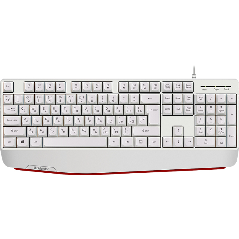 цена Клавиатура Defender Atom HB-546 White 45547