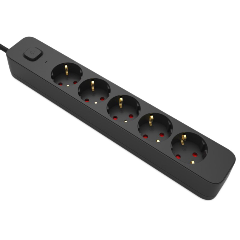 фото Сетевой фильтр гарнизон 5 sockets 5m black eps-5-b-5