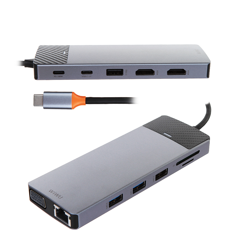  USB Wiwu Linker Pro 12-in-1 USB-C Grey 6976195094060