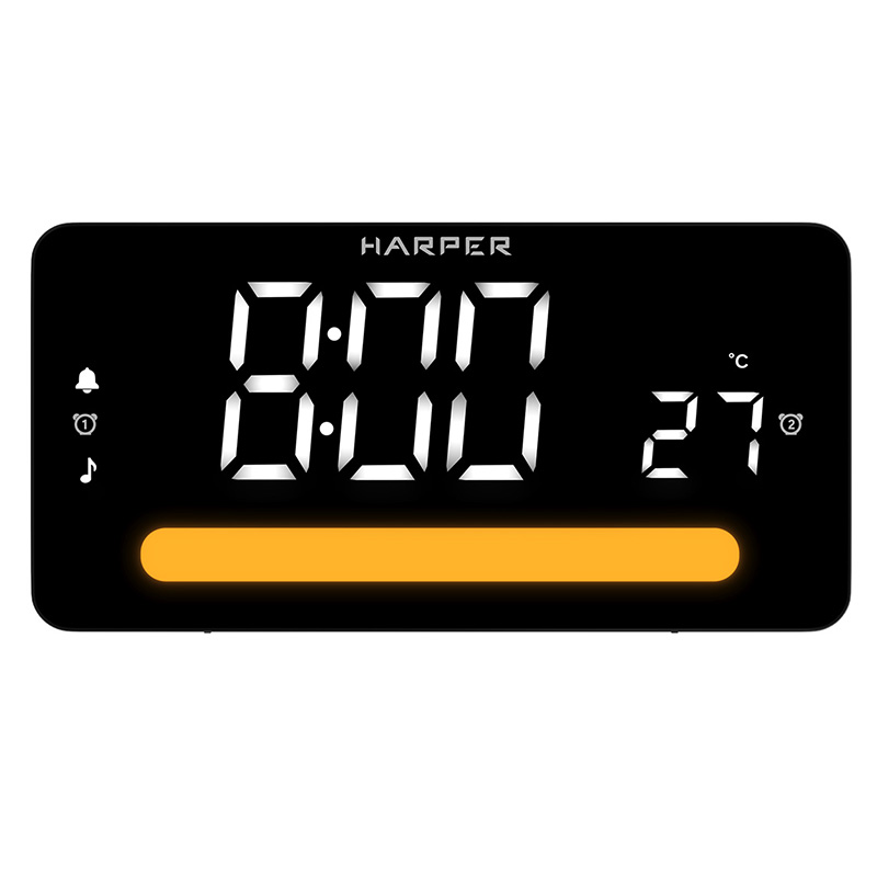 Часы Harper HCLK-5030 Black радиоприемник harper hclk 2044