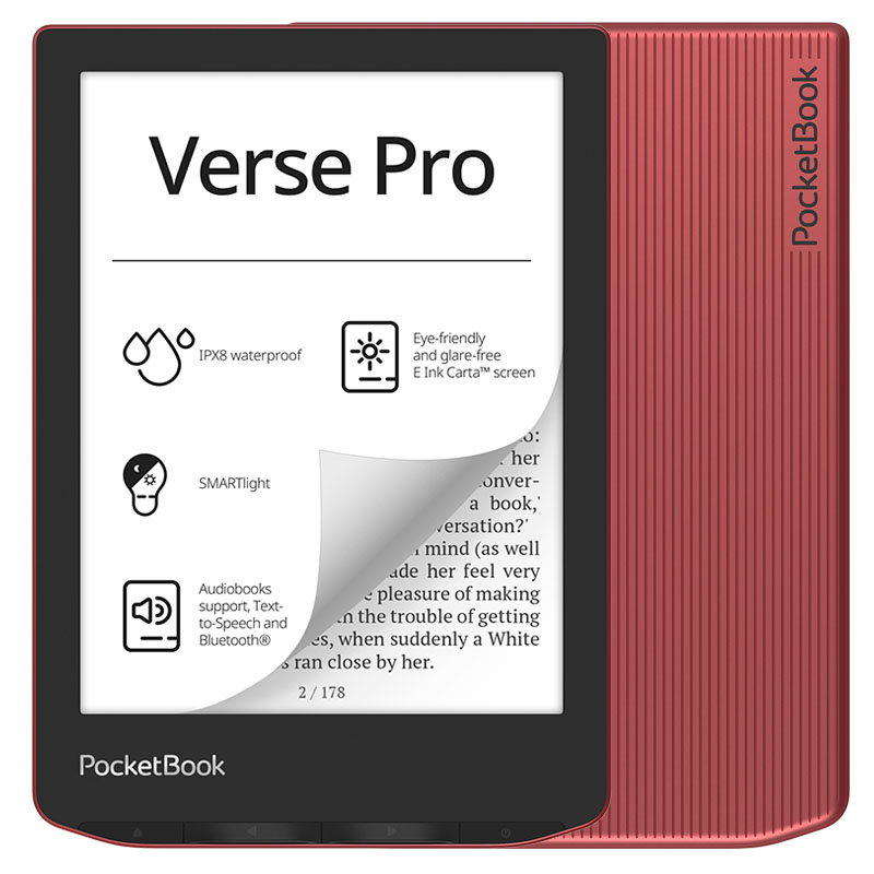 Электронная книга PocketBook РВ634 Verse Pro Red PB634-3-WW верн ж пятнадцатилетний капитан радиоспектакль mp3 звуковая книга