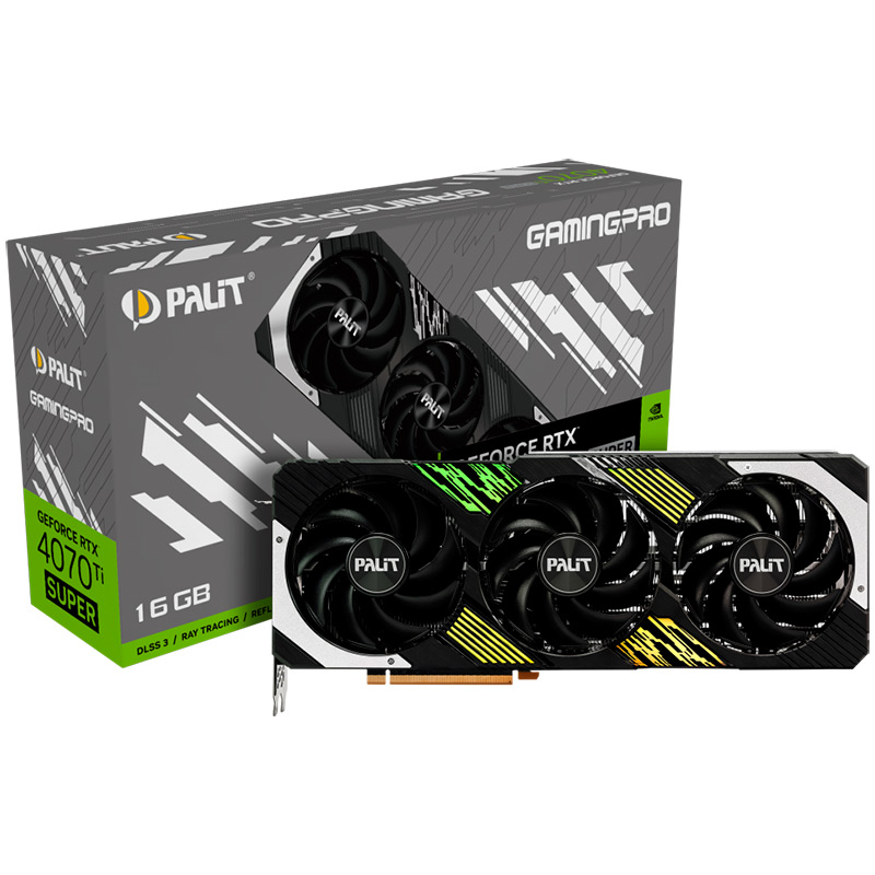 Видеокарта Palit GeForce RTX 4070Ti Super GamingPro 16Gb 2340MHz PCI-E 4.0 16384Mb 21000MHz 256-bit HDMI 3xDP NED47TS019T2-1043A palit geforce rtx 4070 ti super gamingpro oc 16gb ned47tsh19t2 1043a