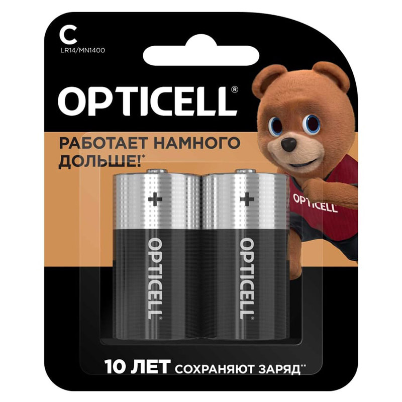 Батарейка C - Opticell Basic LR14 BL2 (2 штуки) 5051004 батарейка алкалиновая opticell basic с lr14 2 шт