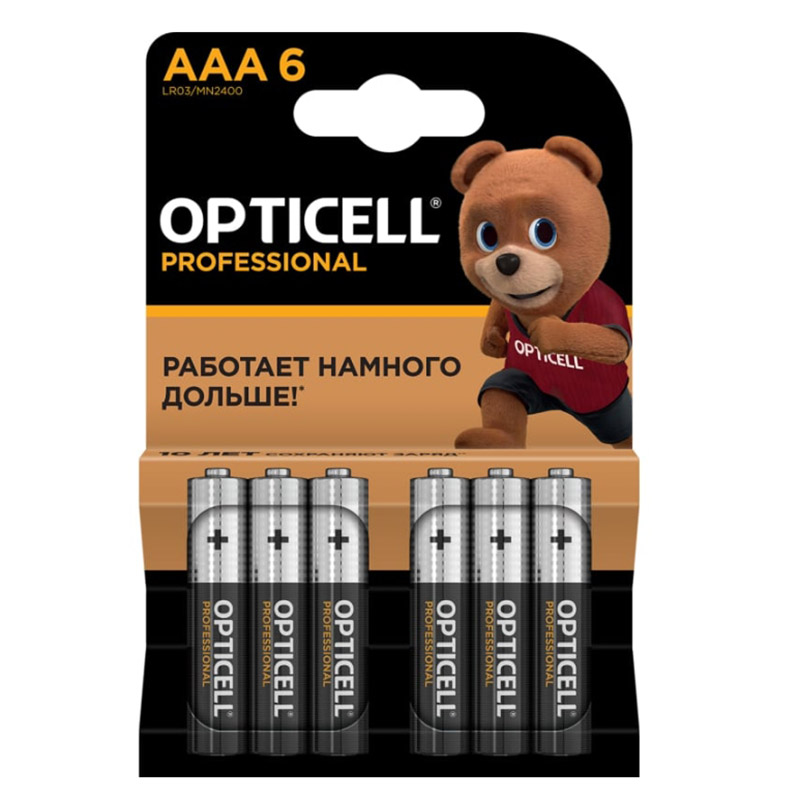 Батарейка AAA - Opticell Professional LR03 BL6 (6 штук) 5052004