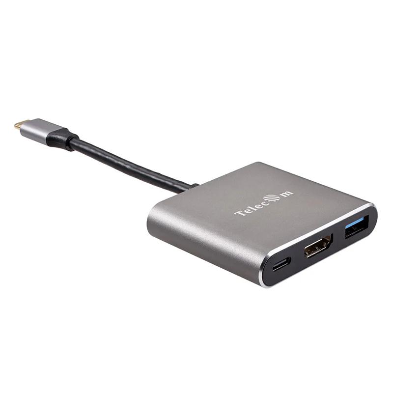 цена Аксессуар Telecom USB 3.1 Type-C - HDMI+USB 3.0 + PD 100WT TUC010T