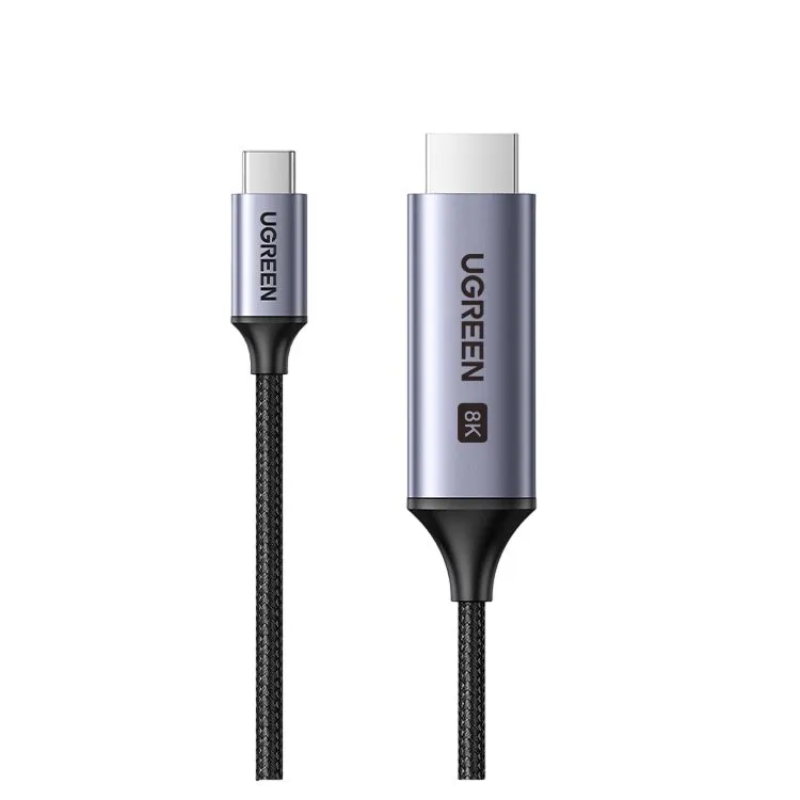 Аксессуар Ugreen CM565 USB-C - HDMI 1.5m Space Grey 90451 сплиттер ugreen cm332 hdmi switcher 3 in 1 out 4k 30hz grey 80125