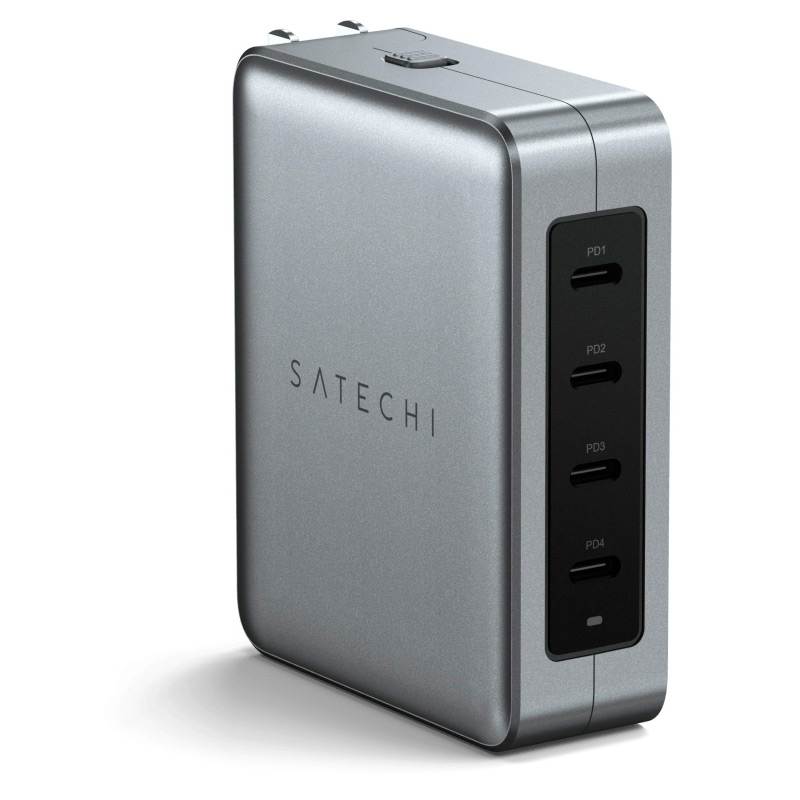   Satechi 4xUSB-C 145W GAN Travel Charger Space Gray ST-W145GTM