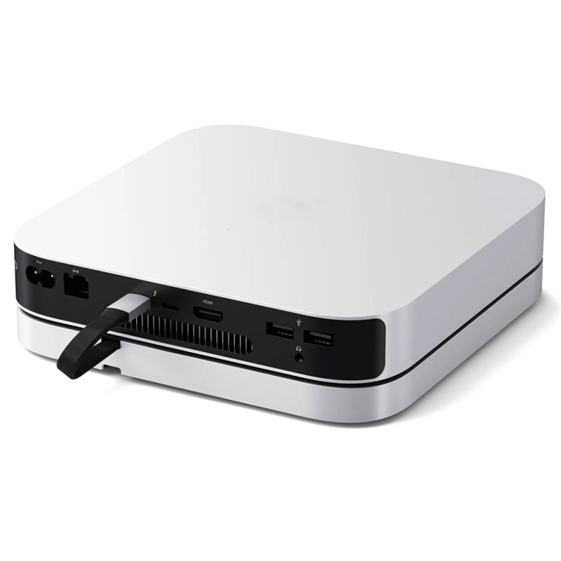   Satechi Stand & Hub for Mac Mini Studio with NVME & SSD Enclosure Silver ST-GMMSHS