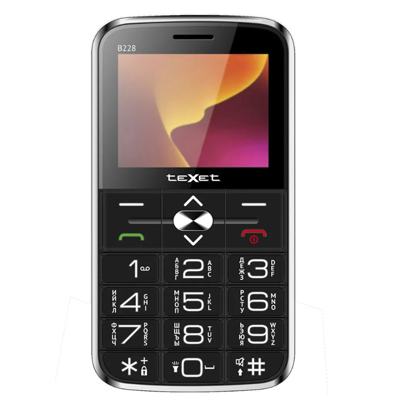 Сотовый телефон teXet TM-B228 Black сотовый телефон texet tm 513r