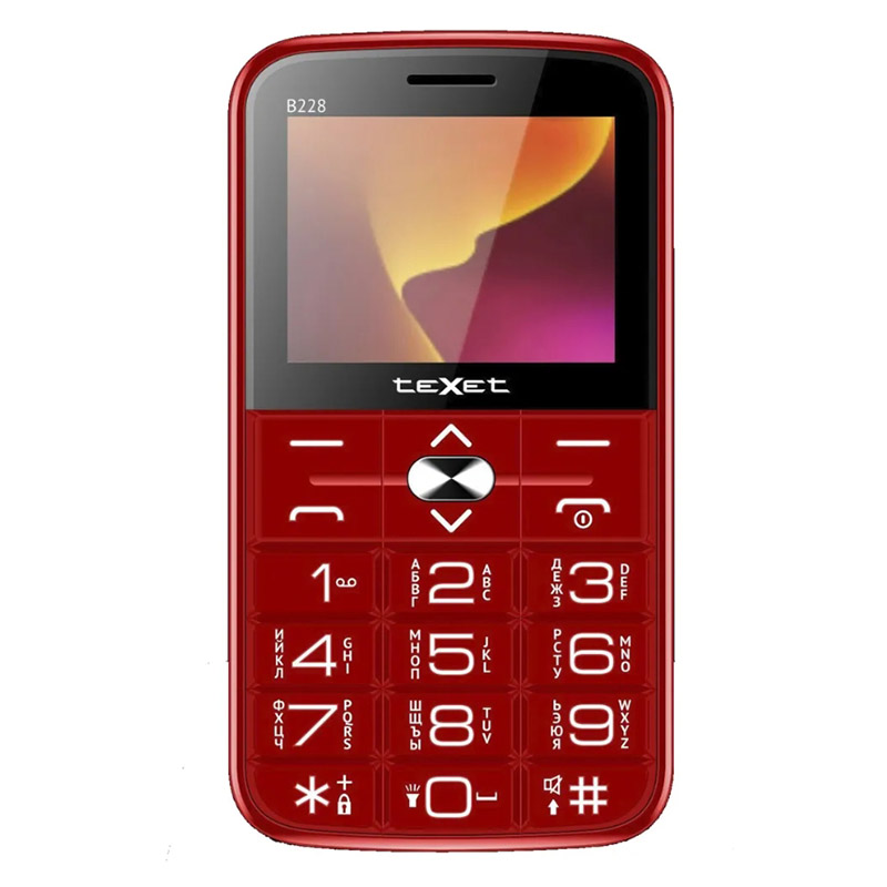 Сотовый телефон teXet TM-B228 Red сотовый телефон texet tm 513r