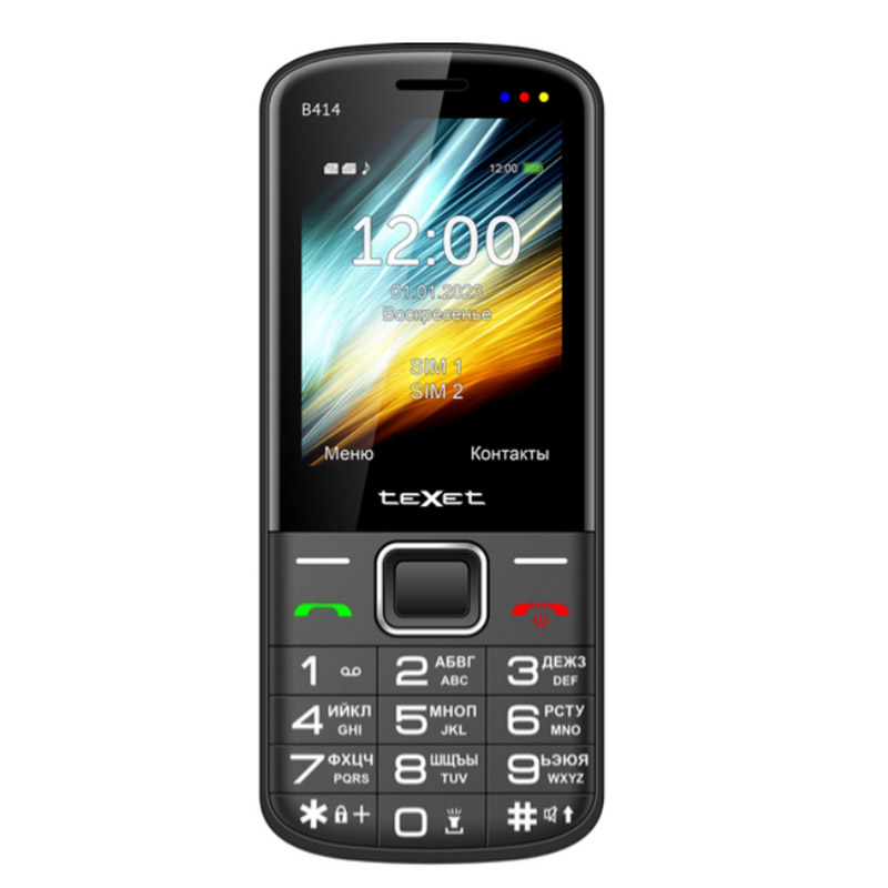 Сотовый телефон teXet TM-B414 Black сотовый телефон texet tm d400 green