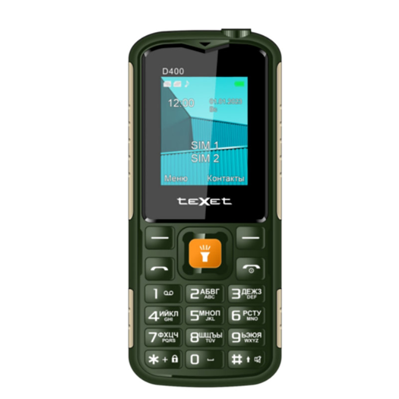 Сотовый телефон teXet TM-D400 Green сотовый телефон texet tm b228 red