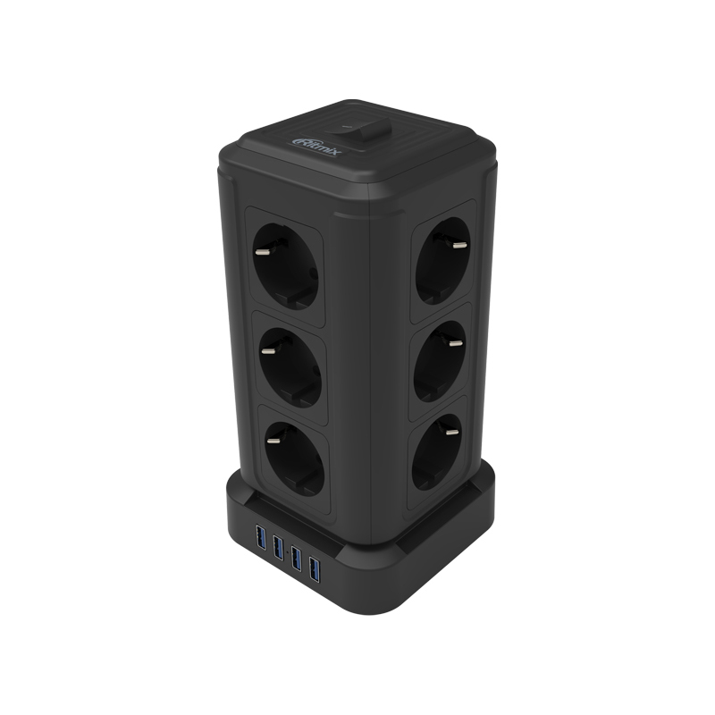 фото Сетевой фильтр ritmix rm-2124 12 sockets 2m black