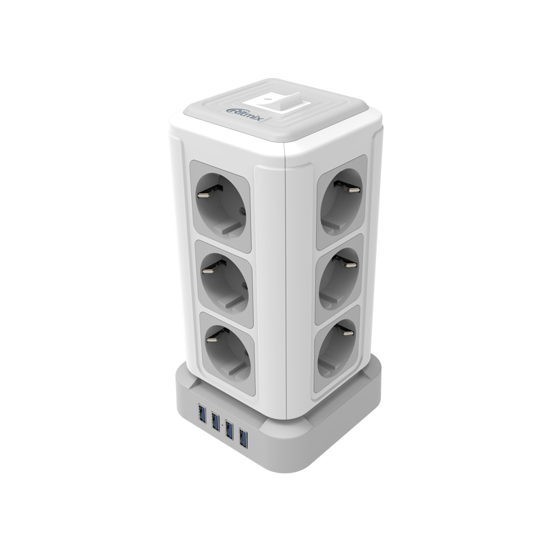цена Сетевой фильтр Ritmix RM-2124 12 Sockets 2m White
