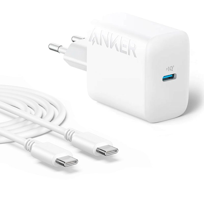 Зарядное устройство Anker A2347 312 USB-C 20W + кабель USB-C ANK-B2347G21-WT зарядное устройство anker a2347 312 usb c 20w ank a2347g21 wt