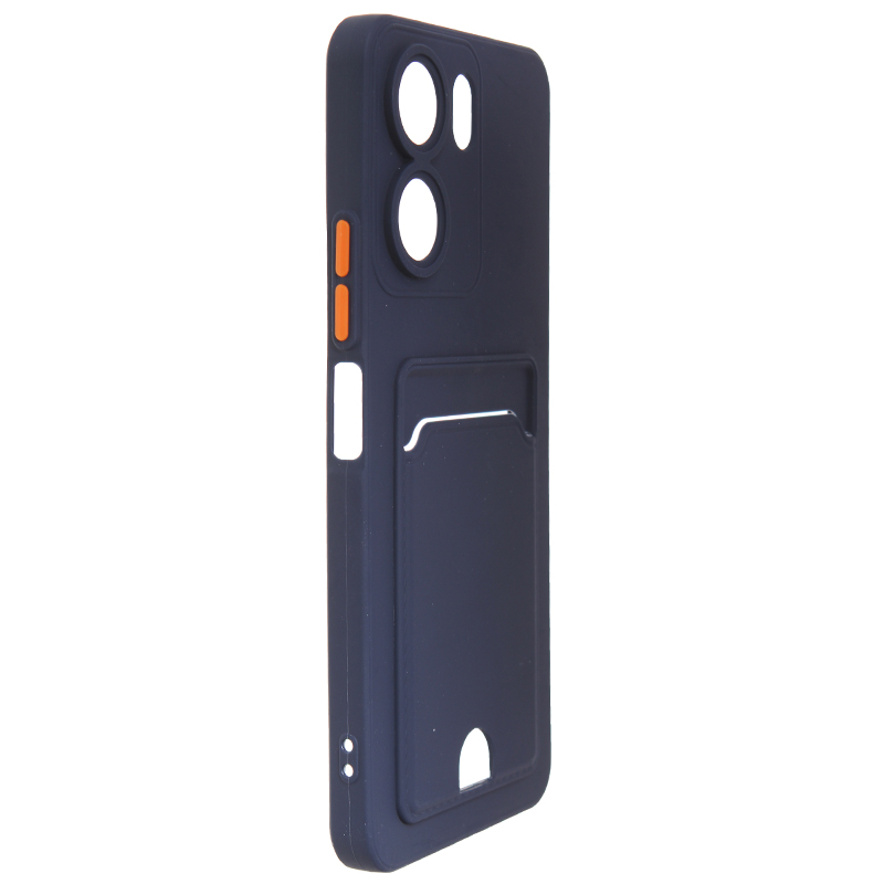 Чехол Neypo для Xiaomi Redmi 13C / Poco C65 Pocket Matte Silicone с карманом Dark Blue NPM75317