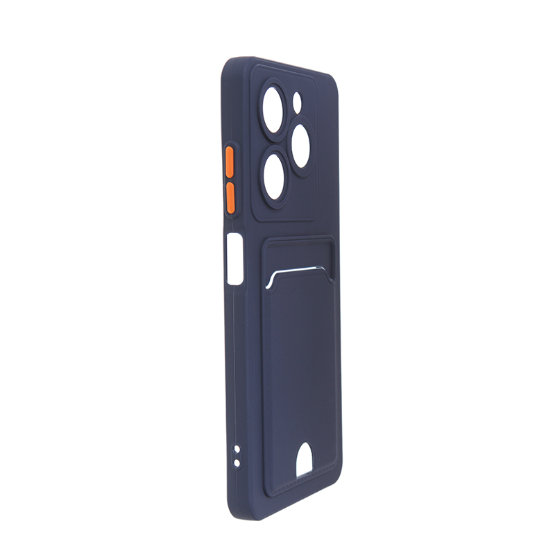 Чехол Neypo для Tecno Spark Go 2024 / Pop 8 Pocket Matte Silicone с карманом Dark Blue NPM75597