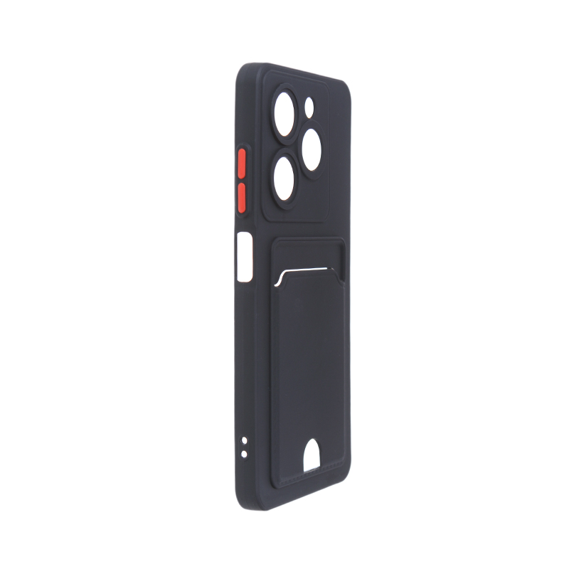 Чехол Neypo для Tecno Spark Go 2024 / Pop 8 Pocket Matte Silicone с карманом Black NPM75598 чехол g case для tecno pova 4 silicone black g0054bl