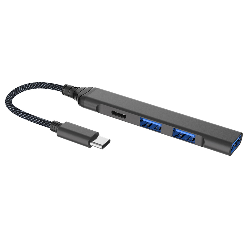 фото Хаб usb pero mh03 usb-c - usb-c+usb 3.0+2xusb 2.0 grey mh03gr