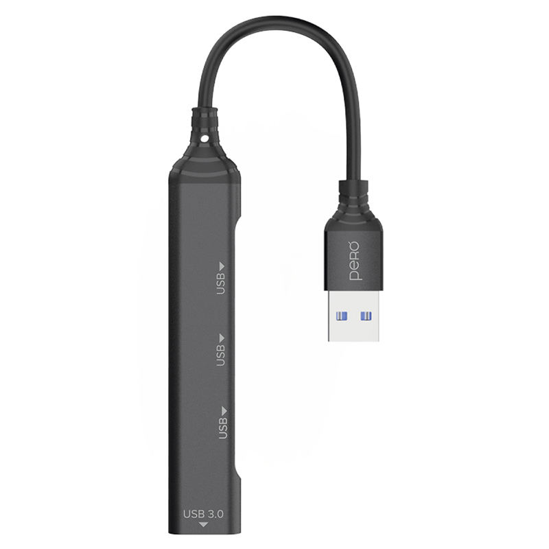 фото Хаб usb pero mh01 usb-a - usb 3.0+3xusb 2.0 grey mh01gr