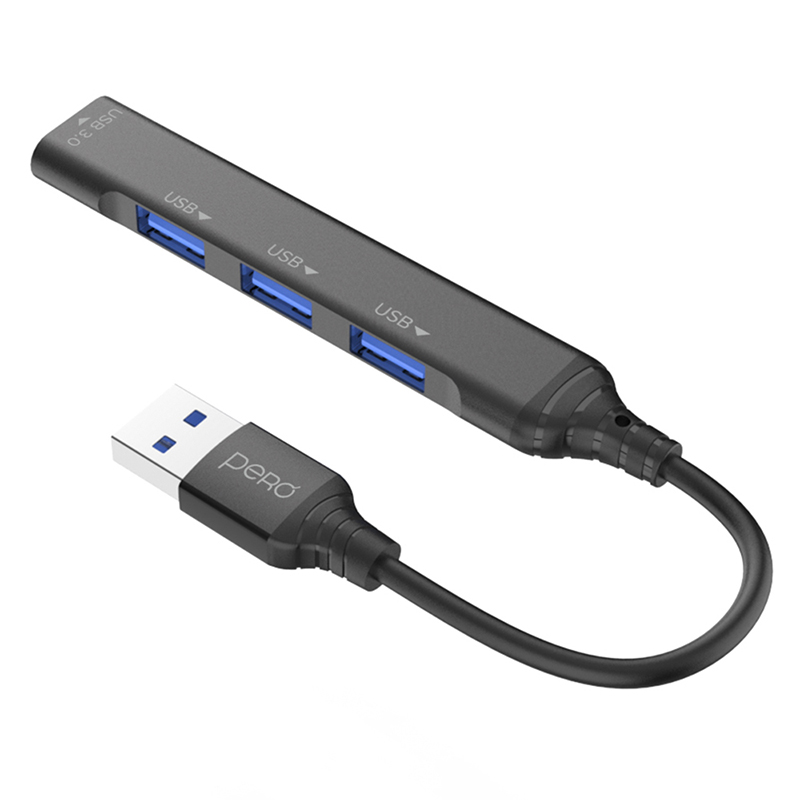 фото Хаб usb pero mh01 usb-a - usb 3.0+3xusb 2.0 grey mh01gr