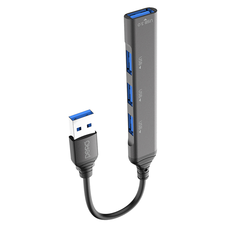  USB Pero MH01 USB-A - USB 3.0+3xUSB 2.0 Grey MH01GR