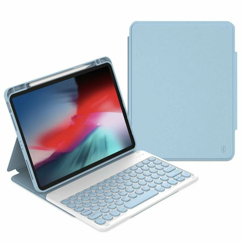 Чехол Wiwu для APPLE iPad 10 10.9 2022 Protective Keyboard Blue 6976195091496 чехол baseus для apple ipad pro 11 0 2018 2020 2021 2022 11 inch minimalist series protective twilight grey p40112502821 00