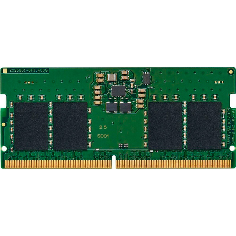Модуль памяти Kingston DDR5 SO-DIMM 5600MHz PC5-44800 CL46 - 8Gb KVR56S46BS6-8 модуль памяти kingston ddr5 dimm 5600mhz pc5 41600 cl40 32gb kit 2x16 kf556c40bbk2 32