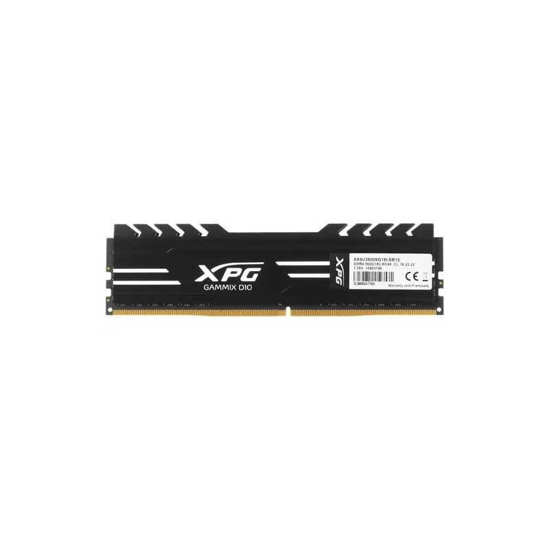 фото Модуль памяти a-data ddr4 dimm 3600mhz pc-28800 cl18 - 8gb ax4u36008g18i-sb10