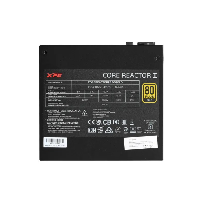 Блок питания A-Data XPG Core Reactor II 850 850W COREREACTORII850G-BKCEU
