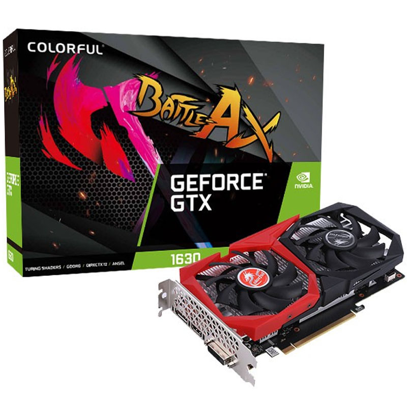 фото Видеокарта colorful geforce gtx 1630 nb 4gd6-v 1740mhz 4096mb 12000mhz 64-bit hdmi dvi