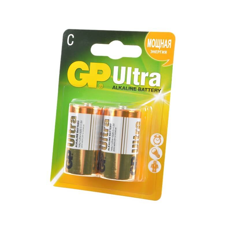 Батарейка C - GP 14AU-2CR2 20/160 (2 штуки) батарейка d gp 13a alkaline 13a 2cr2 2 штуки