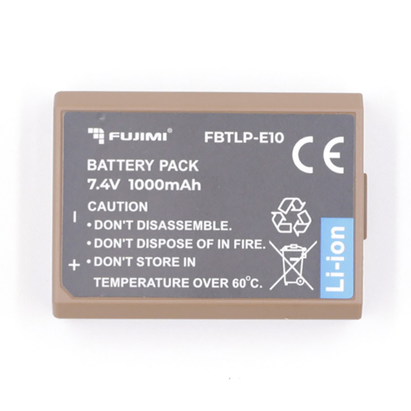 Аккумулятор Fujimi FBTLP-E10 (схожий с Canon LP-E10) 1000mAh Type-C 1758