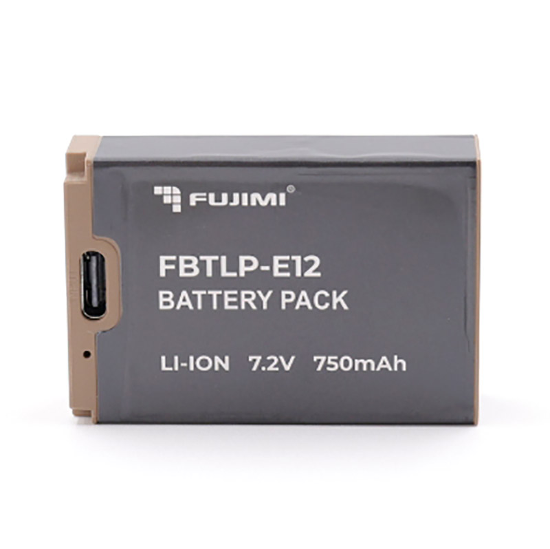Аккумулятор Fujimi FBTLP-E12 (схожий с Canon LP-E12) 750mAh Type-C 1756