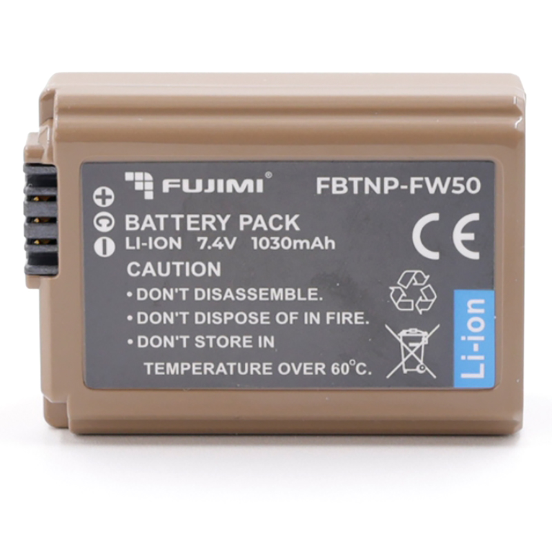 Аккумулятор Fujimi FBTNP-FW50 (схожий с Sony NP-FW50) 1030mAh Type-C 1760