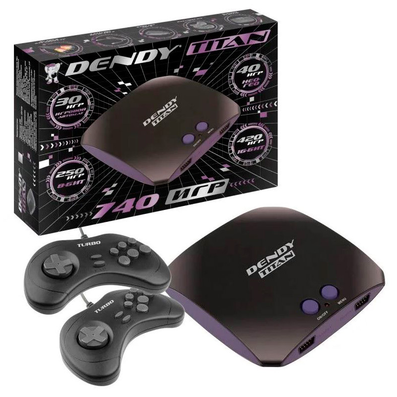 Игровая приставка Dendy Titan 740 игр портативная игровая приставка apriori 2 4g wireless controllers gamepad 64гб