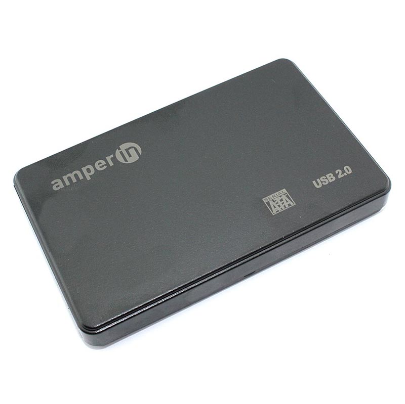 цена Корпус Amperin AM25U2PB 2.5 USB 2.0 Black 097050