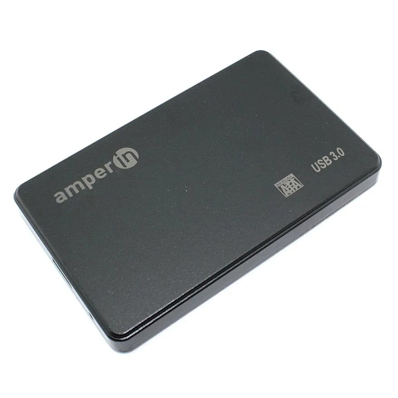 цена Корпус Amperin AM25U3PB 2.5 USB 3.0 Black 097048