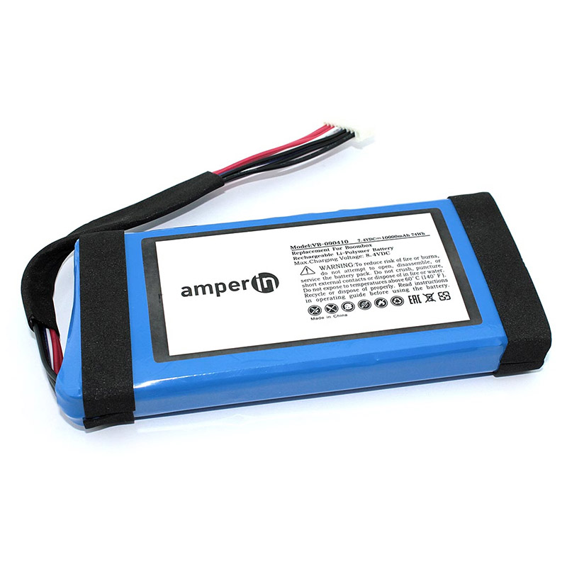 Аккумулятор Amperin 7.4V 10000mAh 74.00Wh для JBL Boombox 090410 аккумулятор для jbl boombox gsp0931134 01 7 4v 10000mah 74wh
