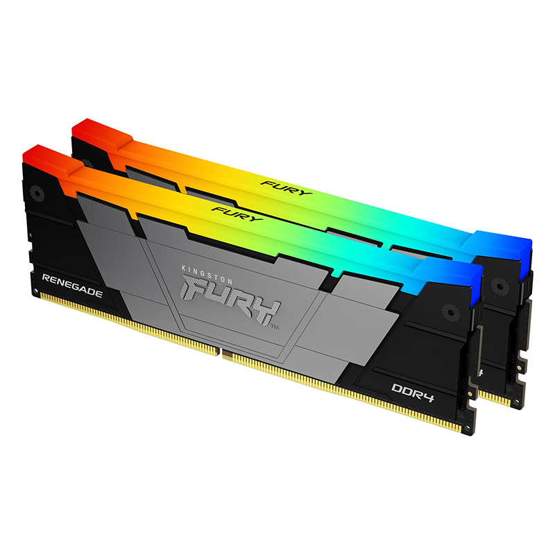   Kingston Fury Renegade RGB RTL Gaming DDR4 DIMM 3200MHz PC4-25600 CL16 - 32Gb Kit (2x16Gb) KF432C16RB12AK2/32