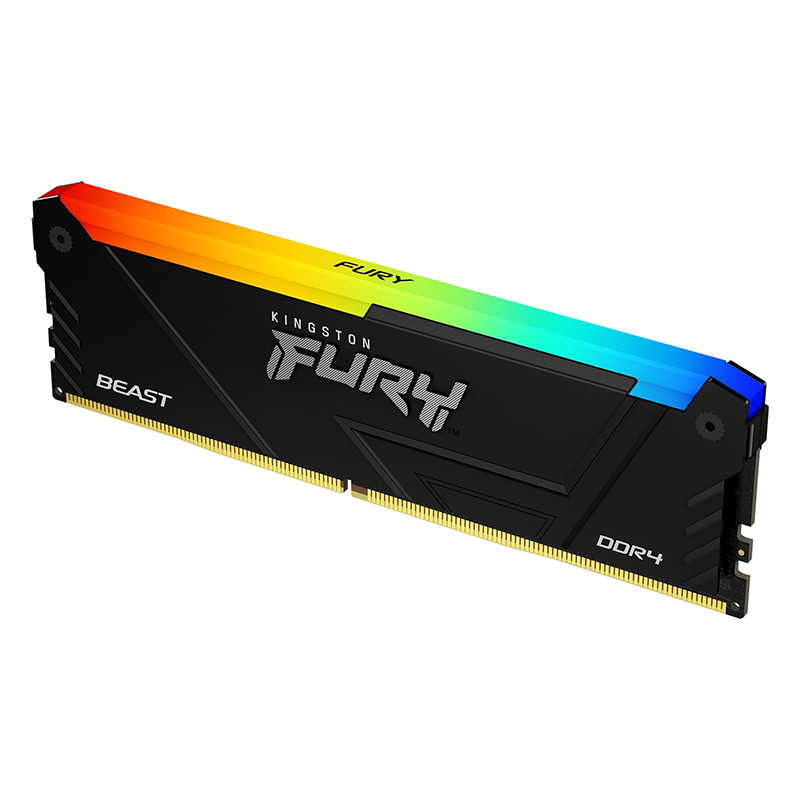 Модуль памяти Kingston Fury Beast RGB RTL Gaming DDR4 DIMM 3600MHz PC4-28800 CL18 - 16Gb KF436C18BB2A/16 модуль памяти g skill ripjaws v ddr4 dimm 3600mhz pc 28800 cl16 16gb kit 2x8gb f4 3600c16d 16gvkc