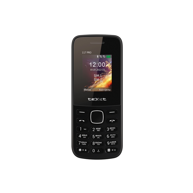 Сотовый телефон teXet TM-117 4G Pro Black сотовый телефон texet tm b418 red