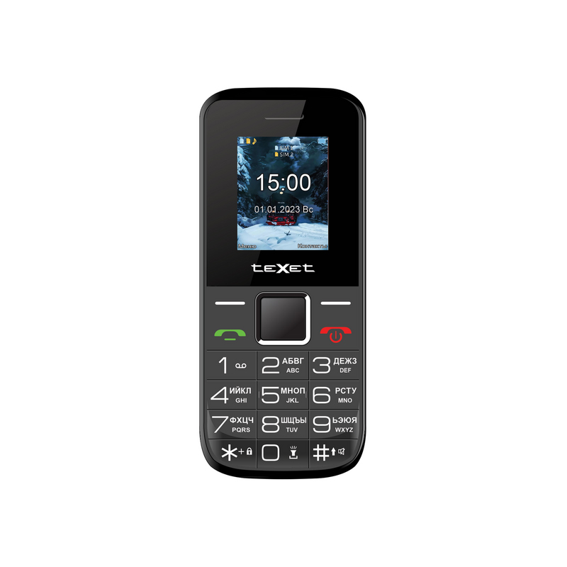 Сотовый телефон teXet TM-206 Black сотовый телефон texet tm 404 red