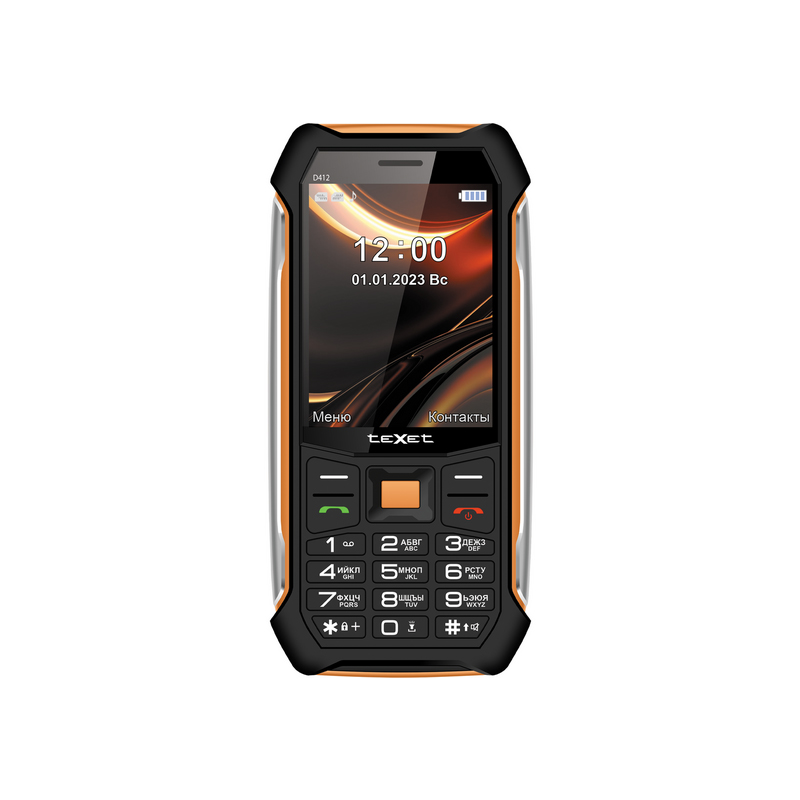 Сотовый телефон teXet TM-D412 Black-Orange сотовый телефон texet tm d400 green