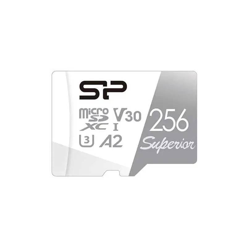 фото Карта памяти 256gb - silicon power superior microsdxc class 10 uhs-i u3 sp256gbstxda2v20sp с адаптером sd