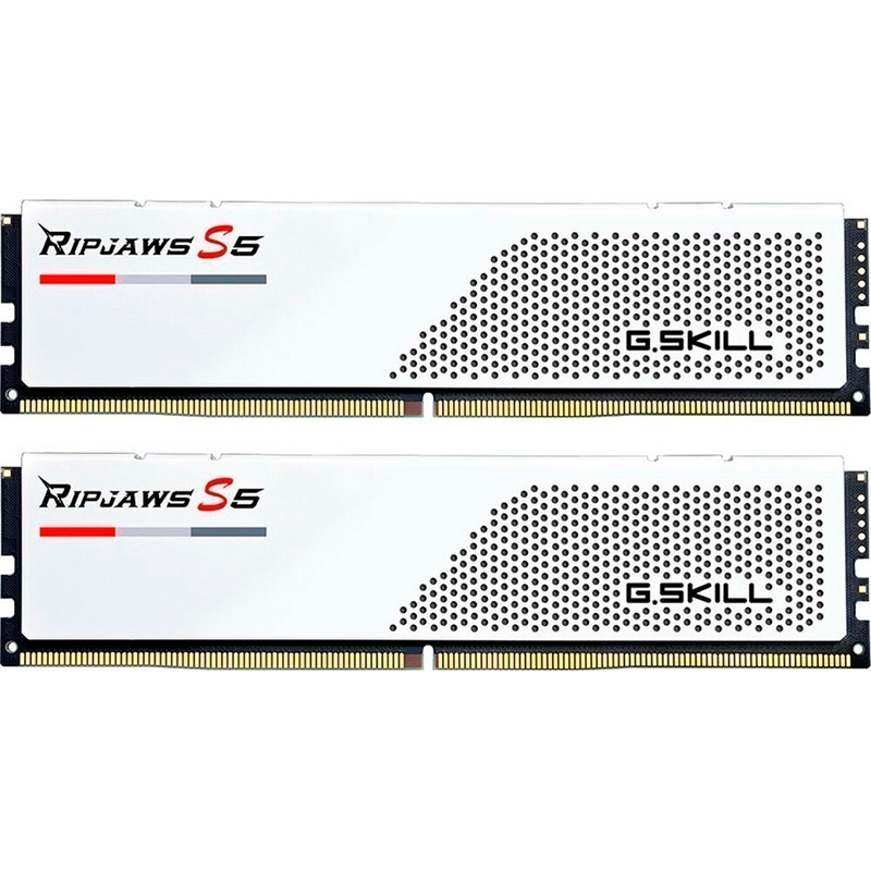Модуль памяти G.Skill Ripjaws S5 DDR5 6000MHz PC-48000 CL30 - 64Gb Kit (2x32Gb) F5-6000J3040G32GX2-RS5W модуль памяти g skill ripjaws s5 ddr5 6000mhz pc 48000 cl30 64gb kit 2x32gb f5 6000j3040g32gx2 rs5k